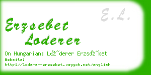 erzsebet loderer business card